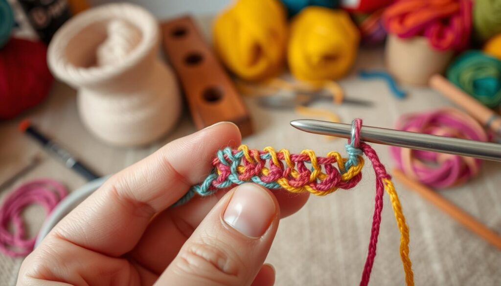 single crochet foundation chain