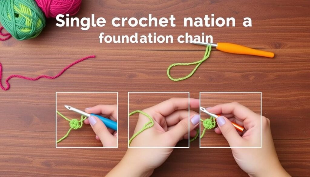 single crochet foundation chain instructions